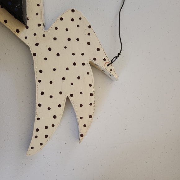 Vintage 1990s Folk Art Rooster Chicken Kitchen Whimsy Wood Carved Hand Painted - Picture 4 of 7